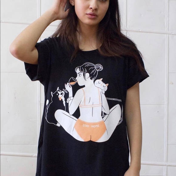 Stay Home Club Tops - Stay Home Club Best Life Classic Loose Tee